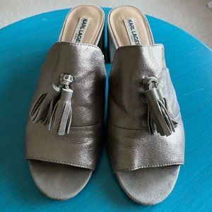 Karl Lagerfeld Mule open toe heels